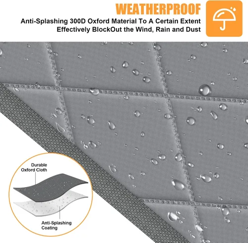 Miniatura 3 de LIAMST Cortina magnética para puerta con aislamiento térmico, se adapta a puertas de 32 x 80 pulgadas, apertura central, tela Oxford duradera y Gris