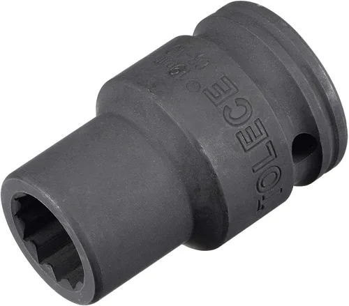 uxcell 3/4-Inch Drive 0.748 in 12-Point Impact Socket, CR-MO Steel 2.205 in Longitud, Tamaños métricos estándar