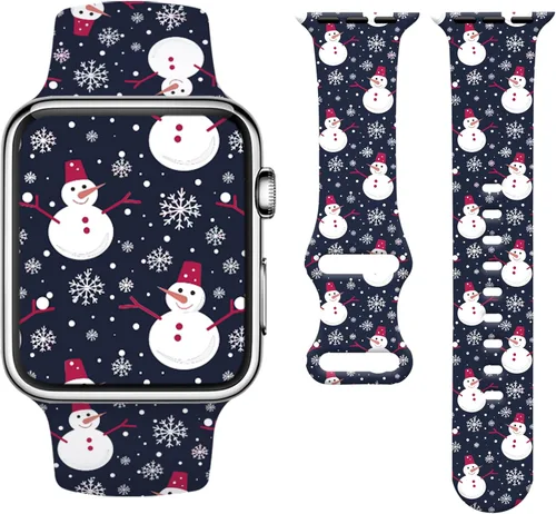 Miniatura 9 de Holiday Watchband Compatible with Apple Watch 38mm 40mm 41mm 42mm 44mm 45mm 49mm Women Men,Soft Silicone Cute Sport Strap for Apple Watch Ultra