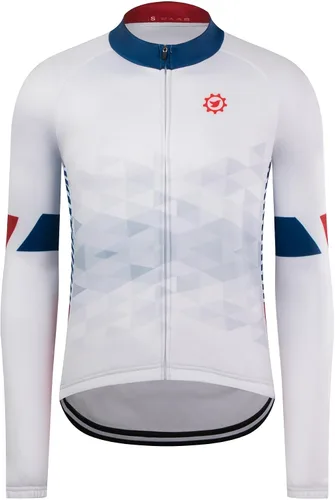 GCRFL Winter Men's Cycling Jersey Long Sleeve Cold Weather Cycle Tops Cycling Jacket Thermal Fleece Bike Shirts Zipper Pocket