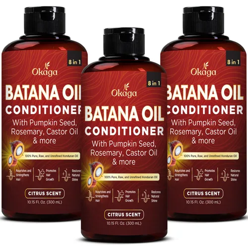 Acondicionador de aceite de batana para el crecimiento del cabello, jugo de hoja de aloe vera, biotina, batana hondureña, jojoba, argán, semillas de