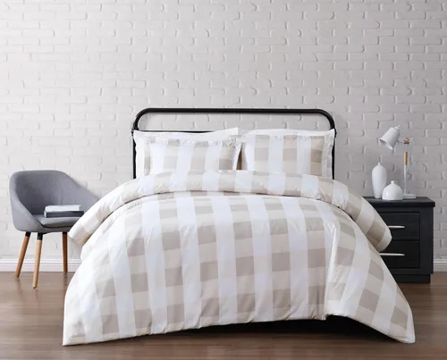 Miniatura 14 de TRULY SOFT Everyday Buffalo - Juego de edredón de 2 piezas de poliéster negro a cuadros, tamaño individual XL, para hombres y mujeres, certificado