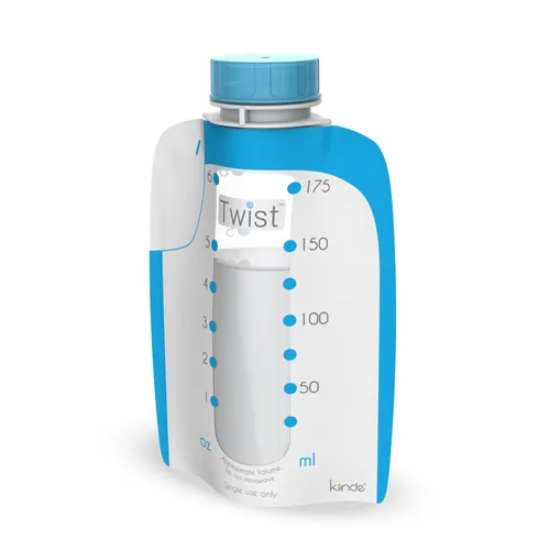 Miniatura 10 de Kiinde Twist Pouch Direct-Pump Direct-Feed Bolsa de almacenamiento de leche materna con tapa a rosca para bombeo, congelación, calentamiento