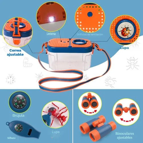 Miniatura 4 de Meland Juego de camping para niños con tienda de campaña, juguete de equipo de campamento con juego de simulación, juguete al aire libre para niños