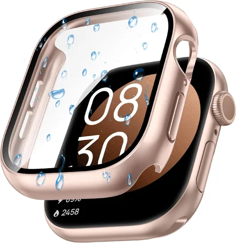 Miniatura 9 de Goton - Funda impermeable para Apple Watch 38 mm Series 3 2 1, protector de pantalla de vidrio templado, protección completa de policarbonato duro