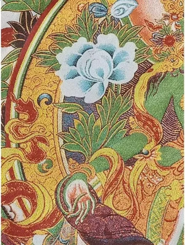 Miniatura 3 de GEEYOU Bordado de seda tibetano Thangka budista Tara nueve grados Buddha Madre Tangka Yoga Budista Tapiz colgante de pared Arte de pared Decoración