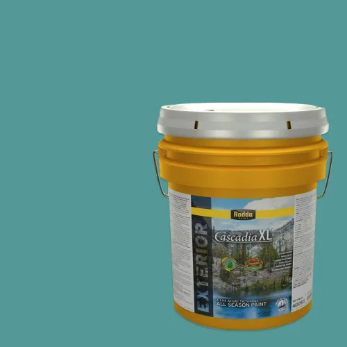 Miniatura 109 de Rodda Paint CASCADIA XL Pintura e imprimación satinada exterior en uno, cuarto de galón, Aquafir
