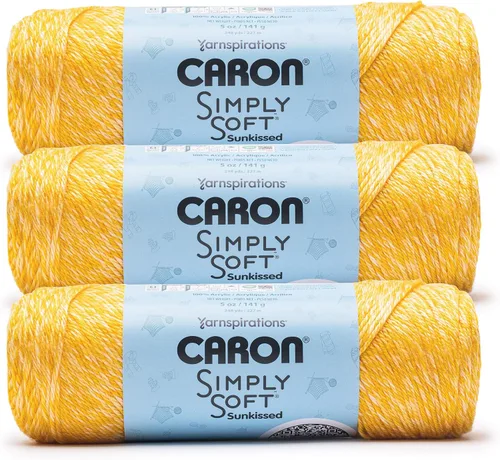 Miniatura 18 de Caron Simply Soft Abyss Speckle Yarn - Paquete de 3 unidades de 141 gramos/5 onzas - Acrílico - 4 medianos (peinado) - 235 yardas - Tejido/ganchillo