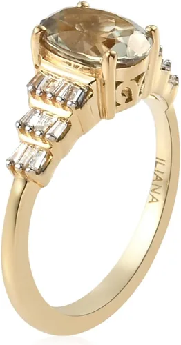 Miniatura 4 de ILIANA Gifts For Women 18K Yellow Gold AAA Turkizite Diamond Engagement Ring Ct 1.3 G-H Si1 Engagement Anniversary Wedding Promise