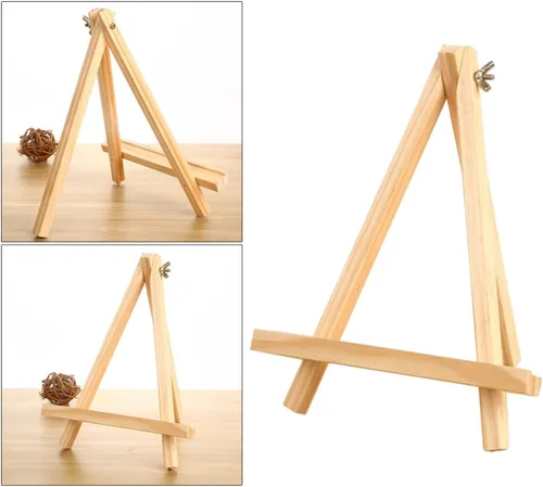 Miniatura 5 de NUOBESTY Caballete de madera de bambú para pintura infantil, 1 unidad