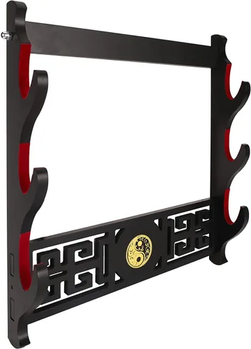 Miniatura 14 de Soporte para espada Katana - Soporte de pared acolchado de terciopelo Kirin de 1 nivel, soporte de Katana Samurái, soporte de exhibición de espada