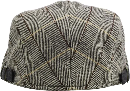 Miniatura 3 de meioro Gorra Plana de Algodón para Hombre Sombrero Newsboy de Tweed Espiga Sombreros Ajustables de Mezcla de Lana Gorras Gatsby Cabbie Ivy cuadros