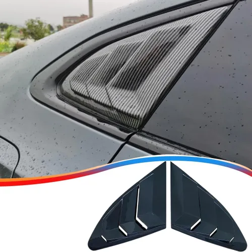 MUXEE para Chevrolet Malibu 2016-2024 2 piezas Rejillas laterales traseras impresas para ventana, embellecedores de ventilación, persianas,