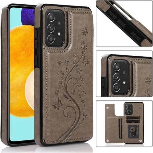 Miniatura 2 de Funda de teléfono para Samsung Galaxy A52 5G/4G con protector de pantalla de vidrio templado y tarjetero con soporte para tarjetero, accesorios