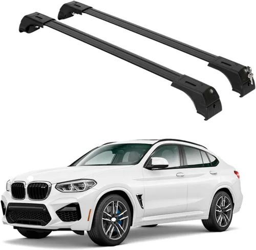 Miniatura 26 de ERKUL Barras transversales de techo para BMW X1 F48 2016-2022 Barras transversales de aluminio con cerradura antirrobo para el techo Compatible