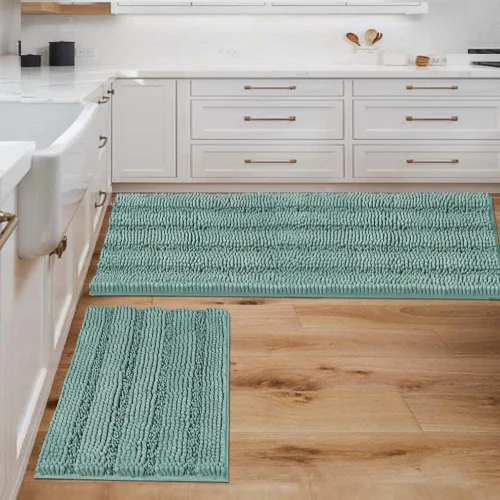 Miniatura 78 de H.VERSAILTEX - Alfombras de baño, juego de 2 piezas, alfombra de contorno para baño, juego de alfombras para inodoro, alfombra antideslizante