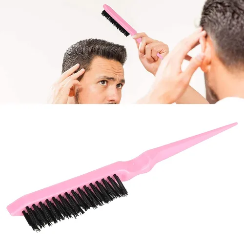Miniatura 4 de Cepillo de burlas, cepillo de pelo de burlas, mango de plástico, cepillo de pelo de nailon portátil de viaje, herramienta de peinado para cortar