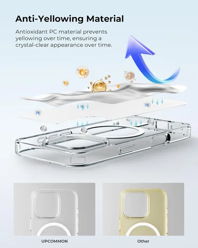 Miniatura 5 de Crystal Fit - Funda magnética transparente para iPhone 16, compatible con MagSafe, antiamarilleo, funda protectora delgada (para iPhone 16)