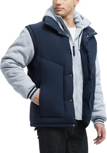Miniatura 9 de Abrigos de Invierno para Hombres Chaquetas de Invierno Resistentes al Agua Abrigadas Gruesas Aisladas con Capucha Abrigo a Prueba de Viento
