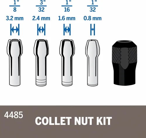 Miniatura 4 de Dremel Mfg 4485. Kit de tuercas de sujeción. Se cambian fácilmente.