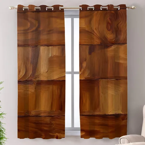 Miniatura 138 de Shrahala Floral Abstract Design Blackout Curtain Tiers, Minimalist Flower Illustration Kitchen Valance Light Blocking Tier Drapes with Rod Pocket, 2