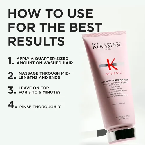 Miniatura 5 de Kerastase Genesis Strengthening Fondant Renforcateur Conditioner - For Weak or Damaged Hair, Detangles & Hydrates, For Normal to Dry Hair
