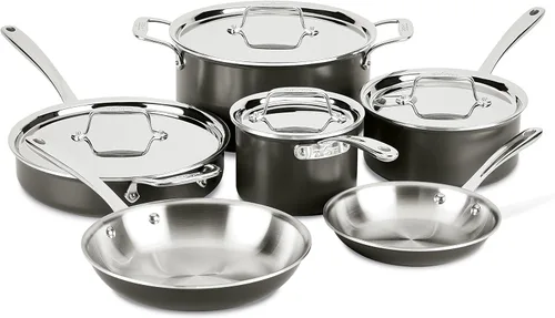 Miniatura 11 de All-Clad Juego de utensilios de cocina antiadherentes anodizados duros, juego de 12 piezas Negro