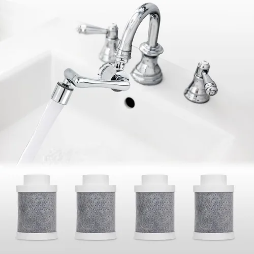 Miniatura 8 de Filtro de agua para grifo de fregadero, extensor de grifo giratorio de 1080°, elimina el cloro, el sabor, el olor, alivia más del 99% la piel seca