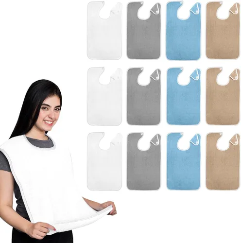 Miniatura 10 de Avalon Towels Adult Bibs for Women 100% Cotton Bib for Adults for Eating - Terry Cloth Adult Bibs for Men Clothing Protectors