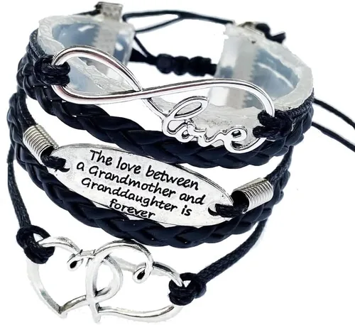 Miniatura 5 de DOLON The Love Between the Grandmother and Granddaughter is Forever - Pulsera Nana para nieta, juego a juego para regreso a la escuela, Navidad