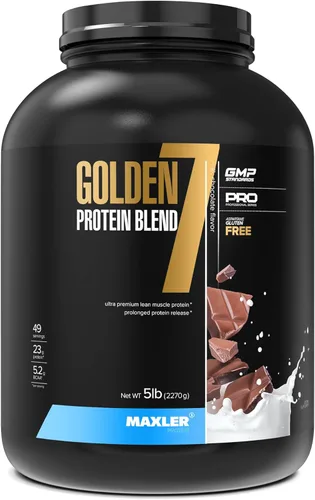 Miniatura 11 de Maxler Golden 7 Protein Blend - Proteína en polvo para ganancia muscular y recuperación - Polvo de proteína de vainilla de 2 libras