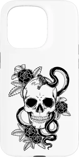 Miniatura 14 de Gothic Flower Skull Snake Roses Case for iPhone 16