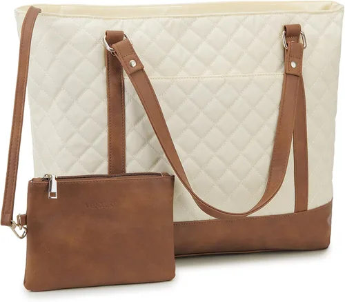 VONXURY - Bolsa de mano para laptop para mujer, bolsa de hombro para computadora de 15.6 pulgadas, bolsa de trabajo para profesores, bolsa de viaje