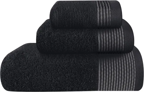 Belizzi Home Juego de 3 toallas de algodón ultra suave, contiene una toalla de baño de 28 x 55 pulgadas, una toalla de mano de 16 x 24 pulgadas y un