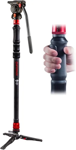 Miniatura 12 de IFOOTAGE Cobra 3 Strike A150S - Soporte monopie para cámara con pedal, monopie de elevación de un toque con liberación rápida para fotografiar