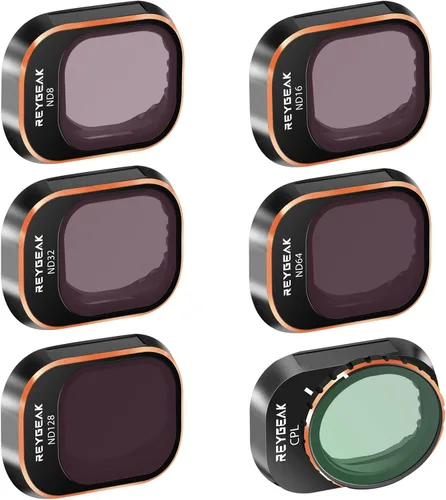 REYGEAK ND & CPL - Juego de filtros para DJI Mini 4 Pro, 6 unidades CPL ND8 ND16 ND32 ND64 ND128 Polarizador y filtros de densidad neutra Accesorios