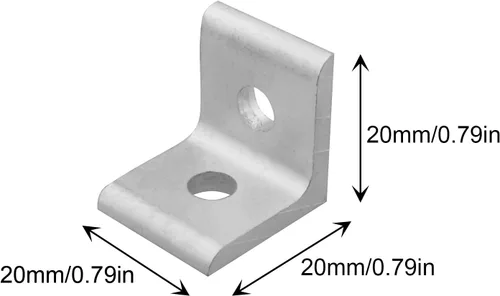 Miniatura 4 de 10 unids 2020 perfil de extrusión de aluminio dentro del soporte de esquina conector de ángulo recto