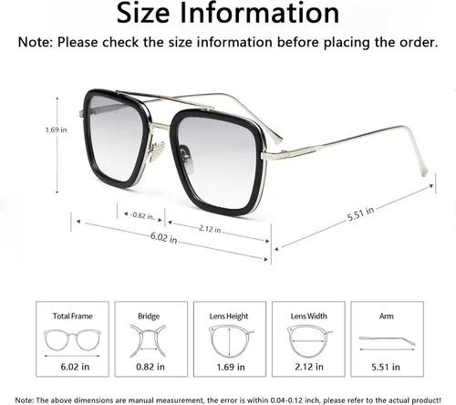 Miniatura 3 de YIJIA-YOUNG Tony Stark - Lentes de sol polarizados de material metálico para hombres y mujeres, Iron Man y Spider-Man