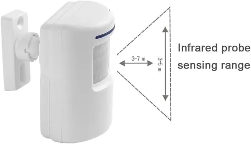 Miniatura 4 de Timbre de puerta con sensor de movimiento para negocios, kit de timbre para exteriores, alerta de entrada inalámbrica: Timbre de sensor