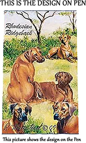 Miniatura 2 de RHODESIAN RIDGEBACK Roller Ink Pen de Best Friends de Ruth Maystead