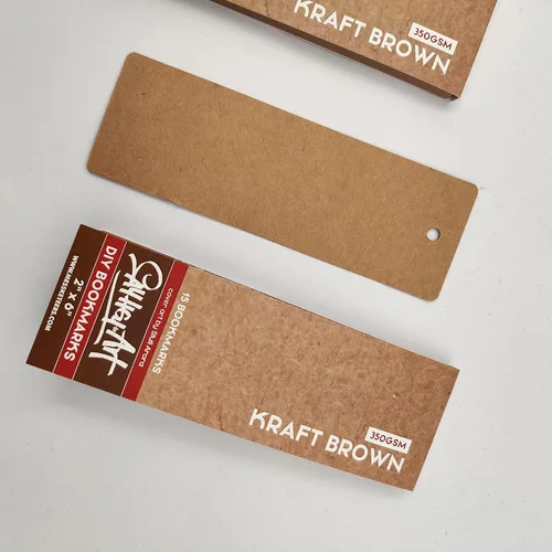 Miniatura 8 de Marcapáginas de papel kraft marrón de alta calidad de 350 GSM, ideal para medios mixtos y bellas artes (paquete de 2)