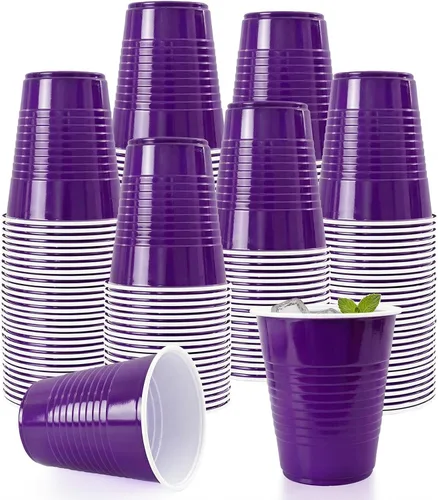 Miniatura 22 de WELLIFE 200 tazas plateadas, vasos de plástico transparente de 9 onzas, copas de vino de plástico desechables, copas de cóctel para fiestas y bodas