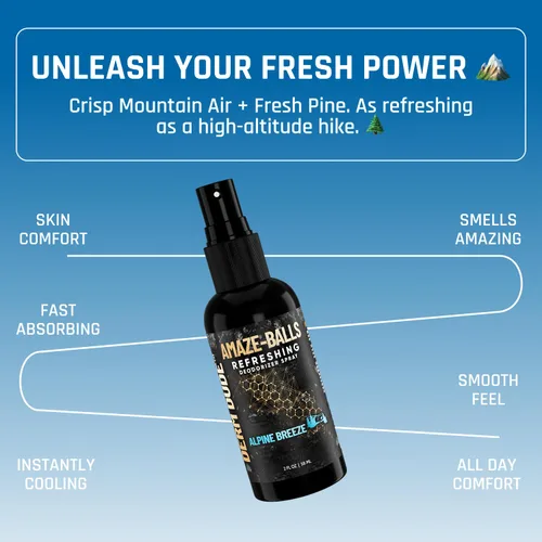 Miniatura 2 de Derm Dude Amaze Ball - Desodorante en aerosol para hombres Spray antirozaduras para ingle y saco con DeoPlex y aloe vera Control de olores