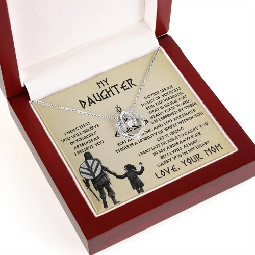 Miniatura 6 de Collar para hija, un amor eterno de mamá, regalo para hija de mamá, estilo vikingo atractivo, colgante vikingo, joyería vikinga para cumpleaños