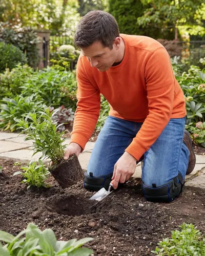 Miniatura 6 de WORKPRO Rodilleras de jardín unisex para adultos, rodilleras de suelo con acolchado de espuma, cómodo cojín de rodillas para jardinería, limpieza