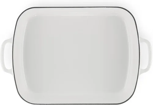 Miniatura 4 de Le Creuset Fuente para horno rectangular de hierro fundido esmaltado, 5.25 cuartos de galón (11.7 pulgadas x 16.8 pulgadas), color blanco
