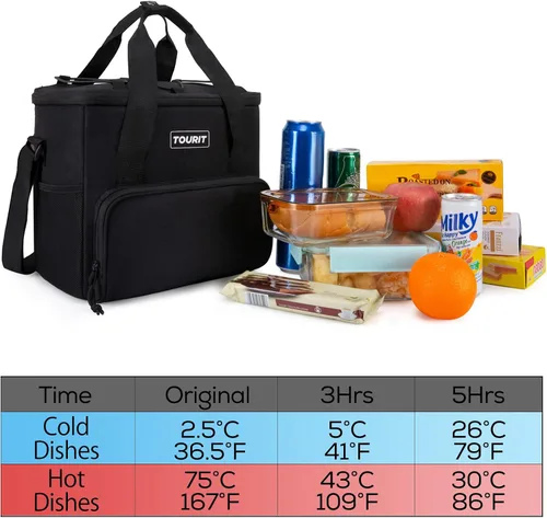 Miniatura 8 de TOURIT Bolsa de enfriador suave pequeña aislada, bolsa de enfriador de almuerzo de 24/35/46 latas, caja de hielo, enfriadores portátiles y a prueba