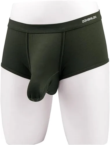 Miniatura 2 de ZONBAILON Men's Bulge Enhancing Brief Dual Pouch Underwear Breathable Bikinis Boxer Modal Trunk