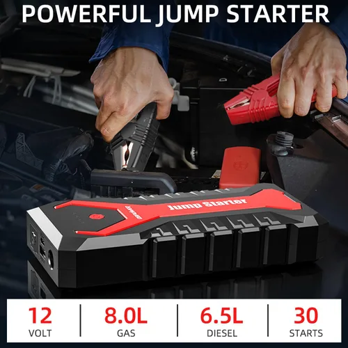 Miniatura 2 de DBPOWER Arrancador portátil para coche de 5000A/80.66Wh, para motores de hasta 8.0 L gasolina y 6.5 L diesel, arrancador de batería de iones