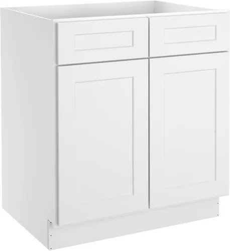 Miniatura 31 de LOVMOR Armarios de base de cocina, armario de almacenamiento aparador, gabinete de entrada con 1 cajón y estante ajustable, 24 pulgadas de ancho x